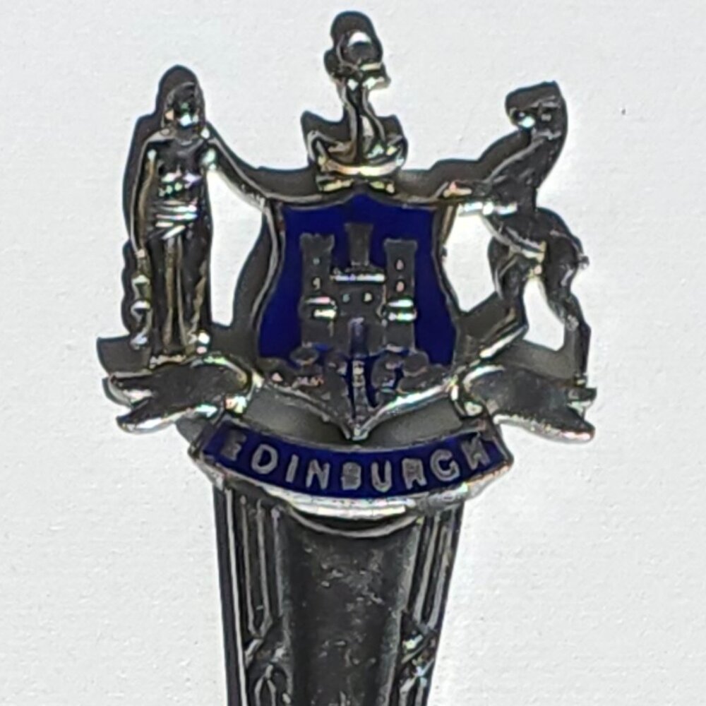 Vintage Souvenir Spoon Collectible Edinburgh Scotland Enameled